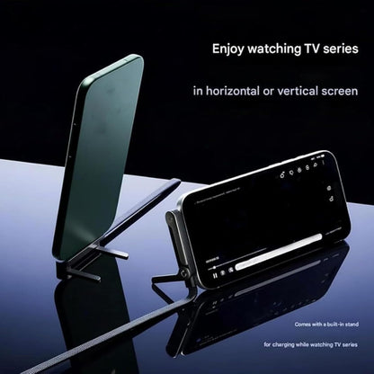 240W Super Fast Charging 2-in-1 Cable with Invisible Holder & Stand for Gaming, Office, Car Travel